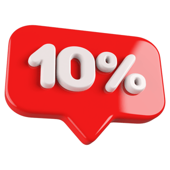 promotion number 10 percent 3d png