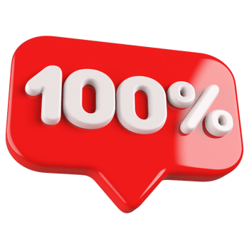 promotion number 100 percent 3d png