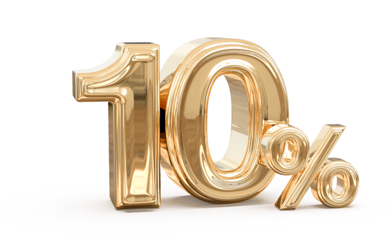 promotion number 10 percent 3d png