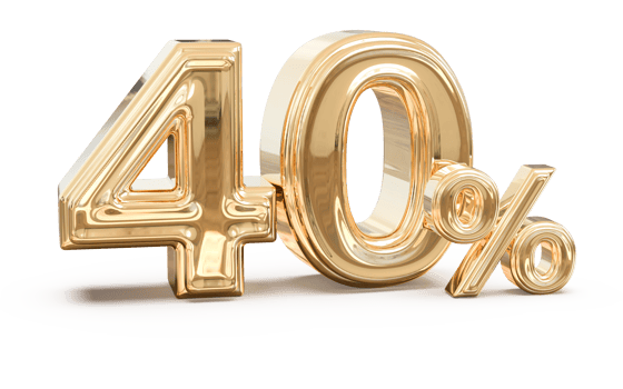 promotion number 40 percent 3d png