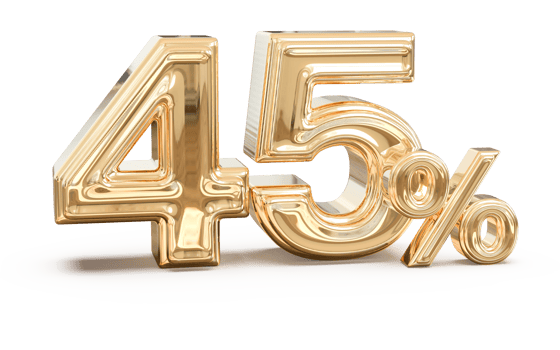 promotion number 45 percent 3d png