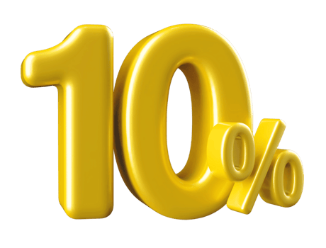promotion number 10 percent 3d png