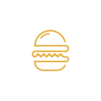 Burger vector logo design. Burger cafe logo.