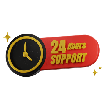 24 Hour Service 3d Illustration Isolated png