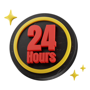 24 Hour Service 3d Illustration Isolated png