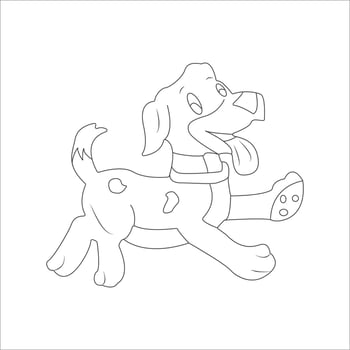 dog coloring page and animal outline design for those who love puppy vector