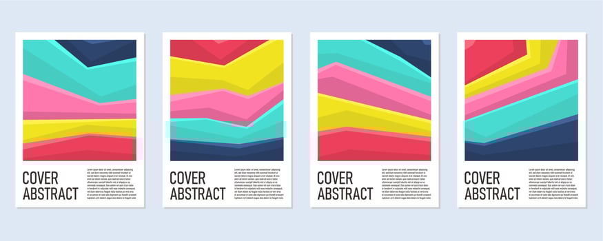 Abstract colorful geometric background for poster and cover vector