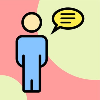 Illustration Vector Graphic of Chat, person, talk Icon