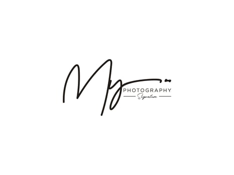Letter MY Signature Logo Template Vector