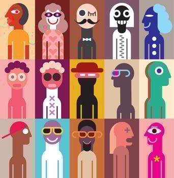Group of people vector