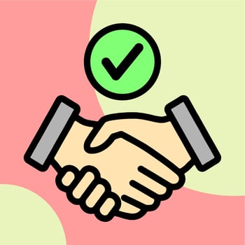 Illustration Vector Graphic of Handshake, agreement, deal Icon