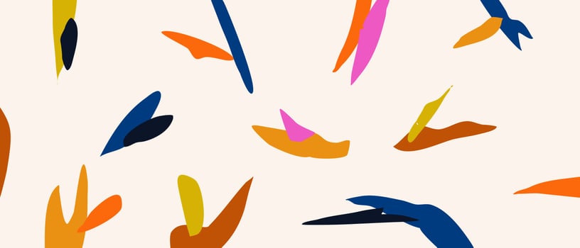 Hand drawn trendy abstract illustration print. Colorful creative collage pattern. Abstract contemporary art. vector