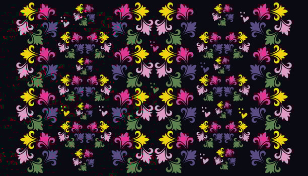 Painted flowers seamless vector background,repeating patterns,repeating patterns floral