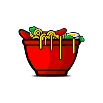 A BOWL OF NOODLE vector