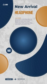 New arrival square banner social media template vector