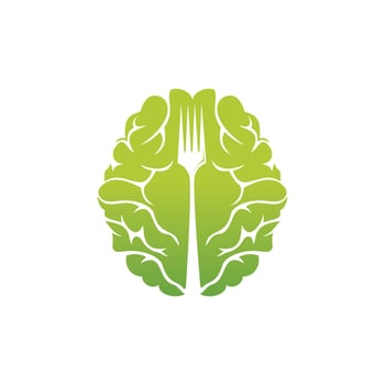 Brain Food vector logo design. Thing Food logo design template.