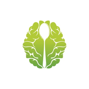 Brain Food vector logo design. Thing Food logo design template.