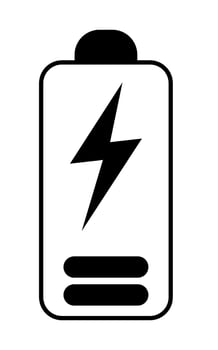 Battery charging icon, vector illustration