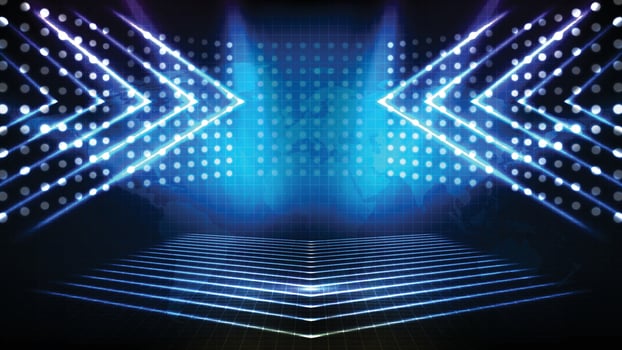 abstract futuristic background of empty stage arena stadium spotlgiht stage background vector