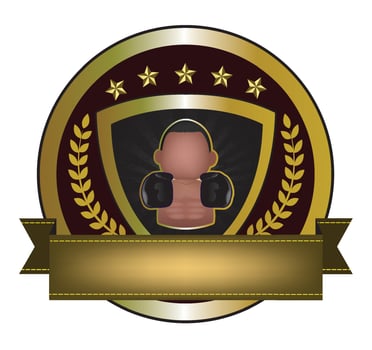 Golden Boxer banner vector