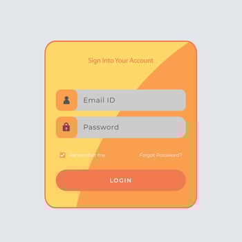 login panel, modern login page design template. vector