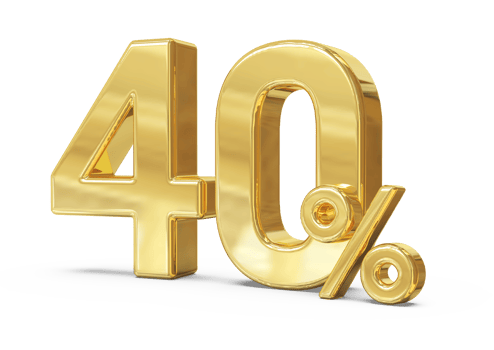 promotion 40 number percent 3d png