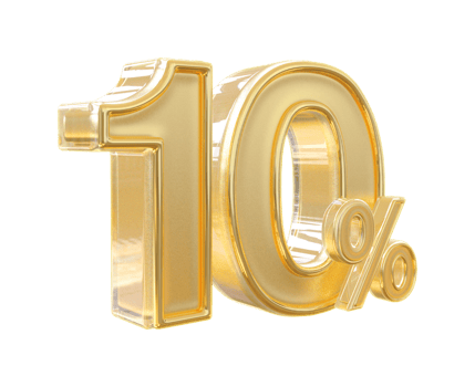 promotion 10 number percent 3d png