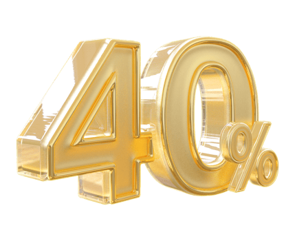 promotion 40 number percent 3d png