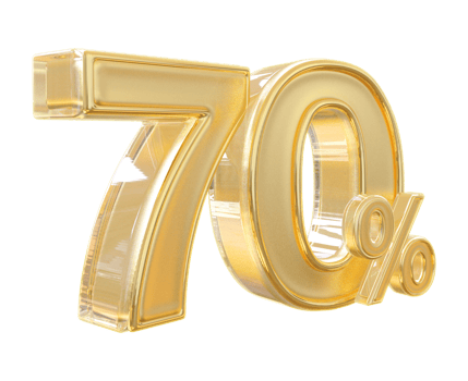 promotion 70 number percent 3d png