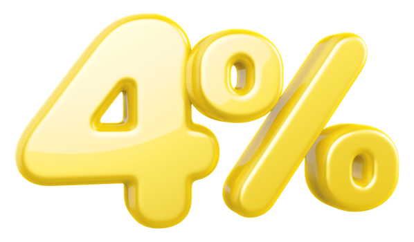 promotion 4 number percent 3d png