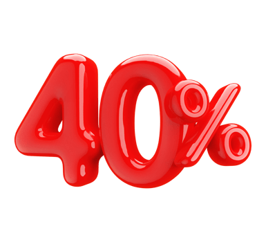 promotion 40 number percent png