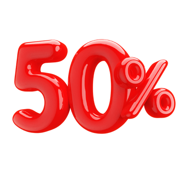 promotion 50 number percent png