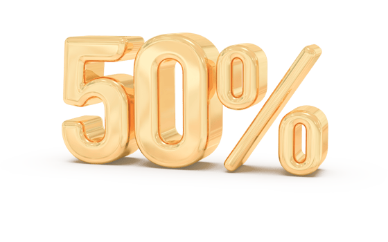 promotion 50 number percent png