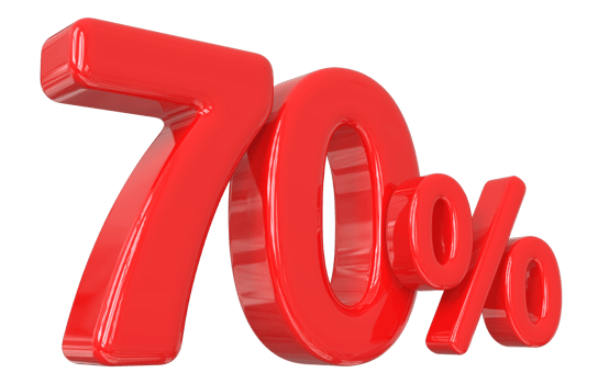 promotion 70 number percent png