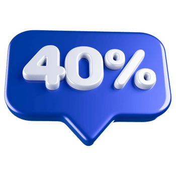 icon number 40 percent promotion png
