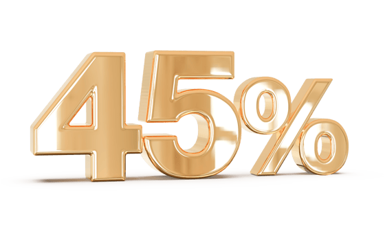 promotion 45 number percent png