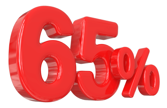 sale number 65 percent 3d png