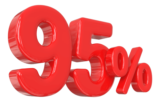 sale number 95 percent 3d png
