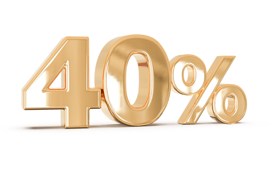 sale number 40 percent 3d png