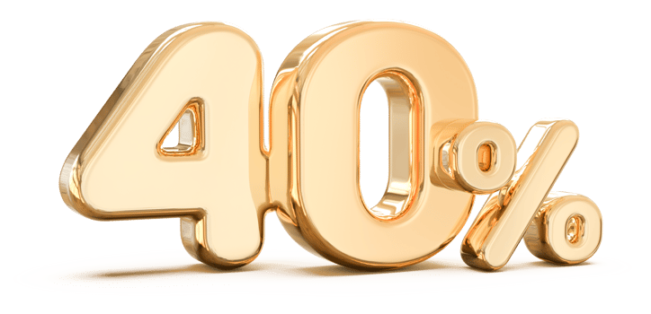 sale number 40 percent 3d png