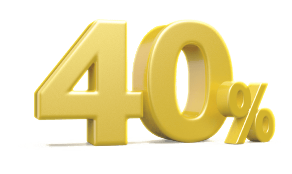 sale number 40 percent 3d png