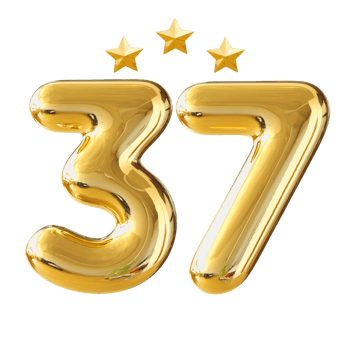 37 years anniversary number png