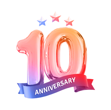 10 years anniversary number png