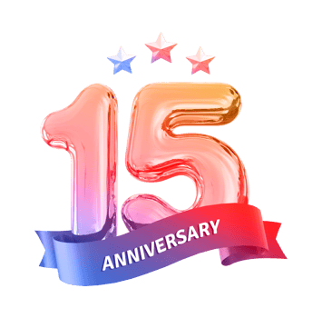 15 years anniversary number png