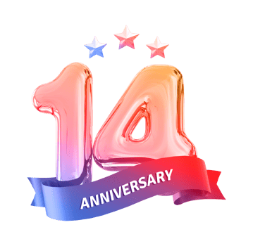 14 years anniversary number png