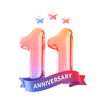 11 years anniversary number png