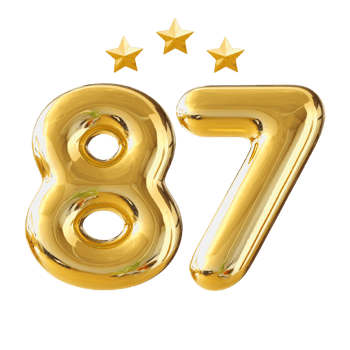 87 years anniversary number png