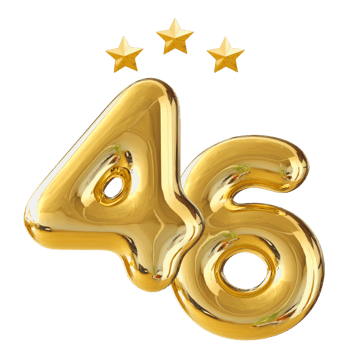 46 years anniversary number png