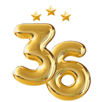 36 years anniversary number png