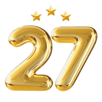 27 years anniversary number png